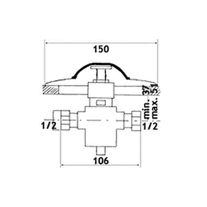 Rubinetto temporizzato a pavimento Tremolada art. 469