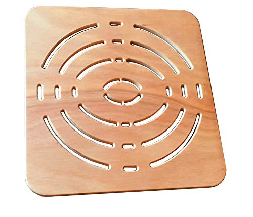 Pedana piatto doccia 50 x 50 cm legno marino quadrata antiscivolo Castel merlino