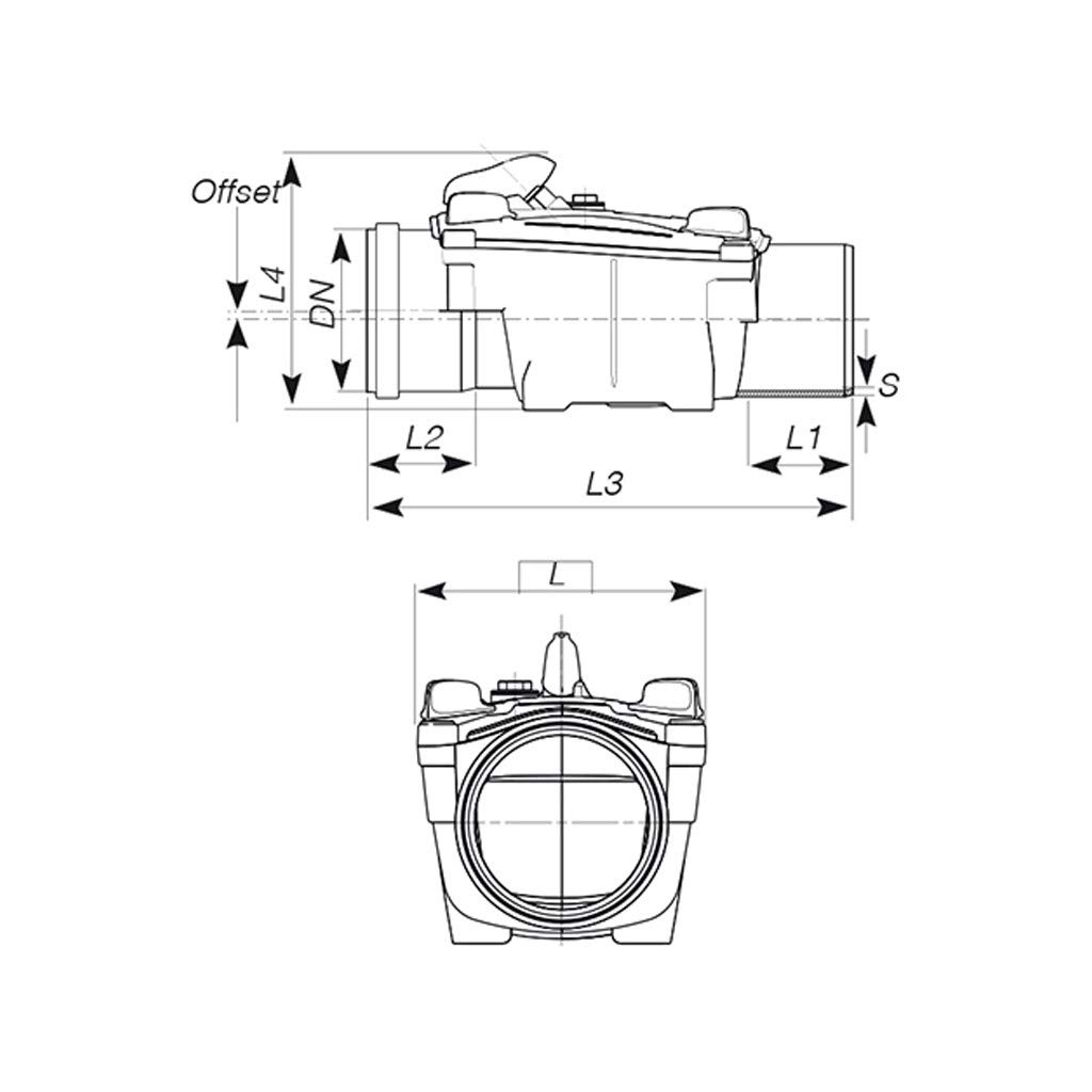 Valvola antiriflusso di non ritorno ad innesto dm 125 mm 11R1248 Nicoll Redi
