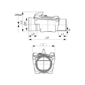 Valvola antiriflusso di non ritorno ad innesto dm 125 mm 11R1248 Nicoll Redi