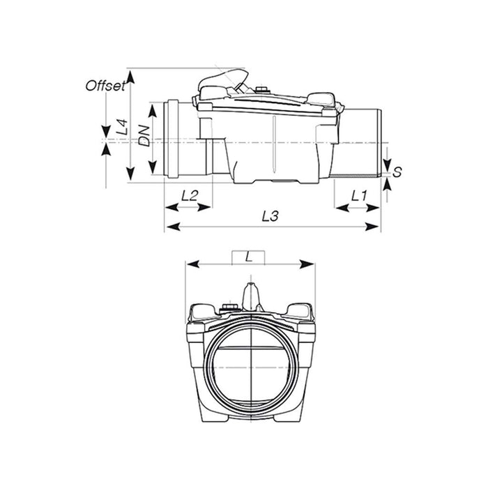 Valvola antiriflusso di non ritorno ad innesto dm 125 mm 11R1248 Nicoll Redi