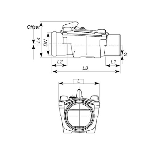 Valvola antiriflusso di non ritorno ad innesto dm 125 mm 11R1248 Nicoll Redi