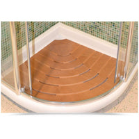 Pedana piatto doccia angolare antiscivolo 61cm legno marino okumè castel merlino
