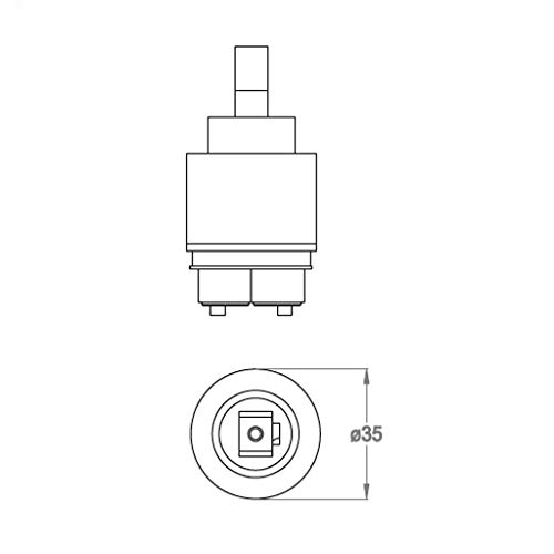 Cartuccia di ricambio rubinetto dischi ceramici 35mm 0590586 FIR