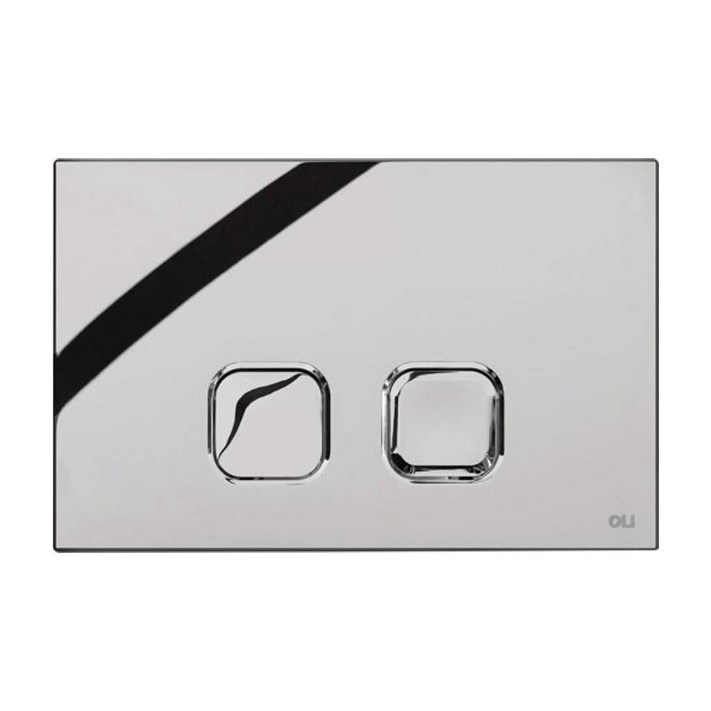 Placca plain cassetta incasso doppio scarico slim cromo 070827 Oli