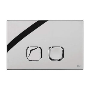 Placca plain cassetta incasso doppio scarico slim cromo 070827 Oli