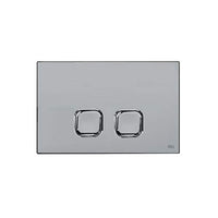 Placca plain cassetta incasso doppio scarico slim cromo 070827 Oli