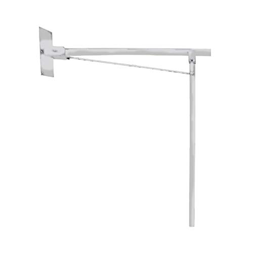 Maniglione ribaltabile inox bianco con appoggio a pavimento nofer 15062.W