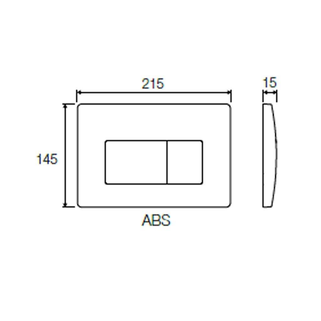 Placca cromata di scarico p1 per cassetta incasso tropea 3 VS0871335 valsir