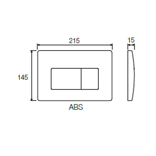 Placca cromata di scarico p1 per cassetta incasso tropea 3 VS0871335 valsir