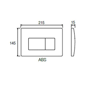 Placca cromata di scarico p1 per cassetta incasso tropea 3 VS0871335 valsir