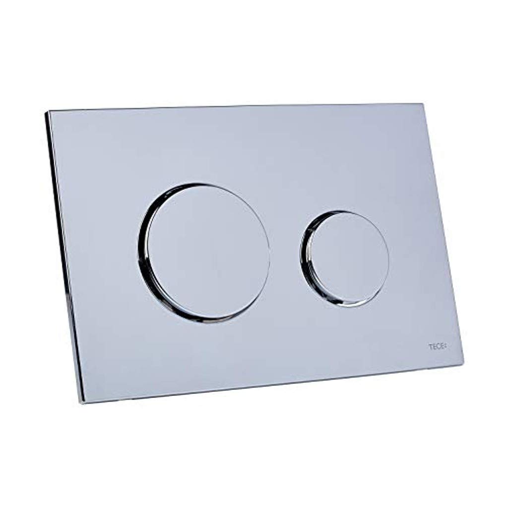 Placca design cromo lucido sottile doppio scarico cassetta 9240626 tece