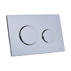 Placca design cromo lucido sottile doppio scarico cassetta 9240626 tece