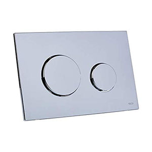 Placca design cromo lucido sottile doppio scarico cassetta 9240626 tece