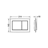 Placca design cromo lucido sottile doppio scarico cassetta 9240626 tece