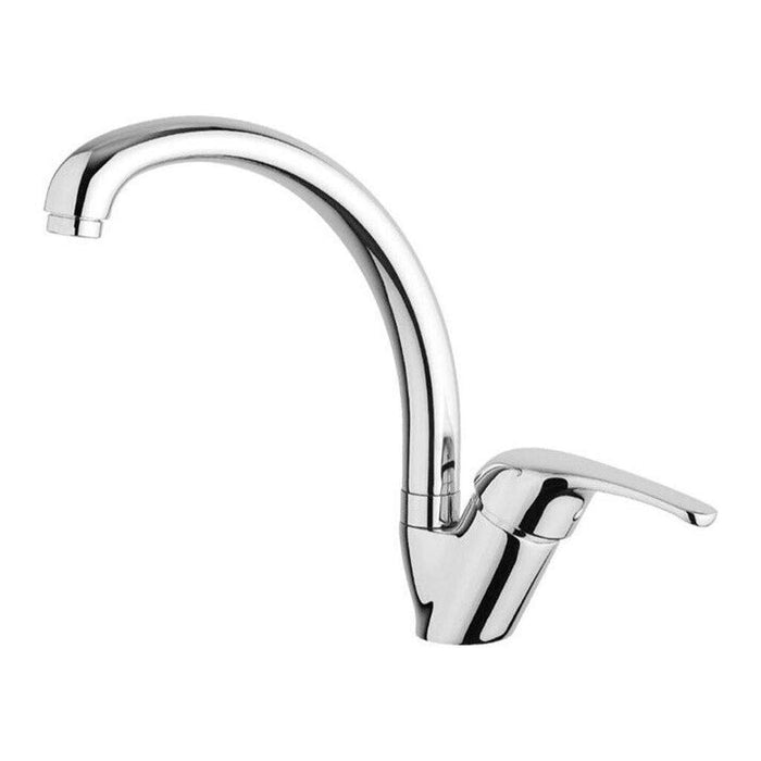 Miscelatore monocomando con canna girevole per lavello cucina cromato