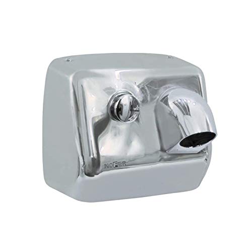 Asciugamano elettrico con pulsante inox cromato lucido zonda nofer 02200.b