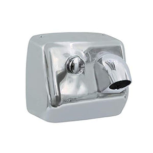 Asciugamano elettrico con pulsante inox cromato lucido zonda nofer 02200.b