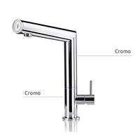 Miscelatore elettronico da cucina cromo quadro cod. 86706.7.01 a pile