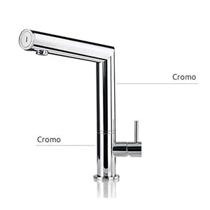 Miscelatore elettronico da cucina cromo quadro cod. 86706.7.01 a pile