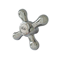 Maniglia manopola di ricambio cromata per rubinetti treemme mod. romantica