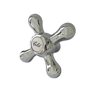 Maniglia manopola di ricambio cromata per rubinetti treemme mod. romantica