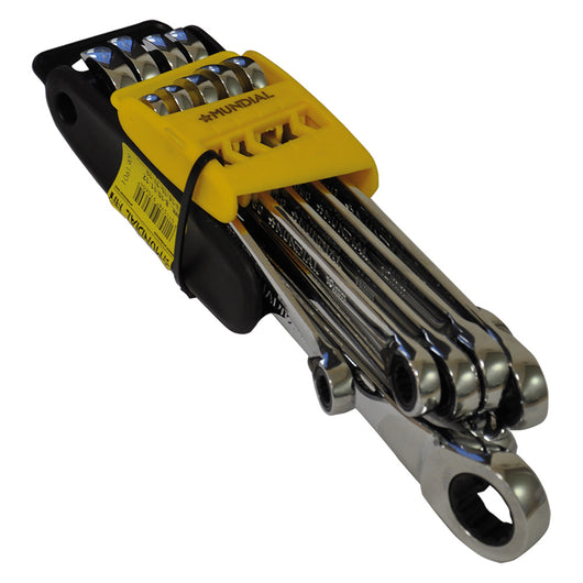 SERIE CHIAVI COMBINATE A CRICCHETTO 9 pezzi - MUNDIAL