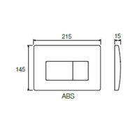 Placca nera di scarico p1 per cassetta incasso tropea 3 VS0871302 valsir