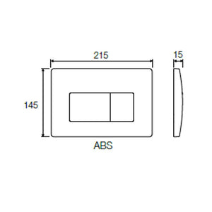Placca nera di scarico p1 per cassetta incasso tropea 3 VS0871302 valsir