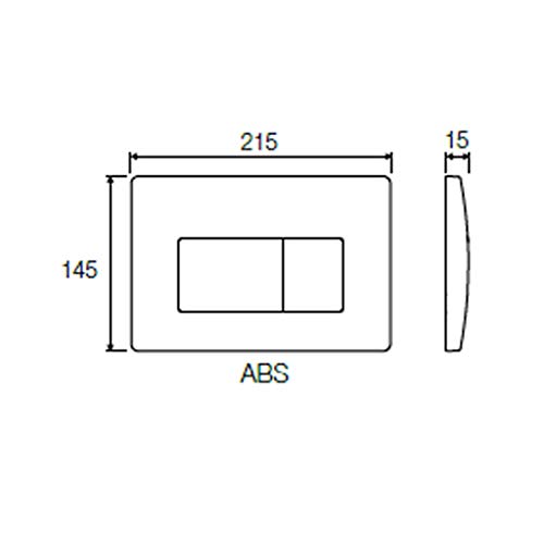 Placca nera di scarico p1 per cassetta incasso tropea 3 VS0871302 valsir