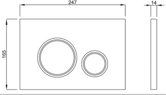 PLACCA VELA CROMATA DOPPIO SCARICO PER CASSETTA SCHWAB P47-0130-0253