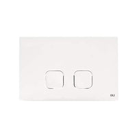 Placca plain dual bianca doppio scarico 070826 Oli