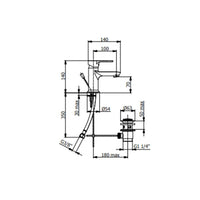 Miscelatore rubinetto monocomando lavabo serie prius art 7910 Fromac