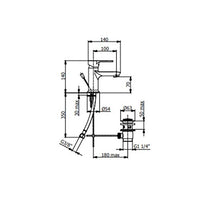 Miscelatore rubinetto monocomando lavabo serie prius art 7910 Fromac