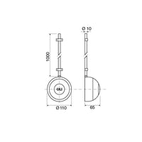 Pulsante pneumatico cromato da esterno per cassetta di scarico 605104 Oli
