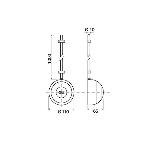 Pulsante pneumatico cromato da esterno per cassetta di scarico 605104 Oli