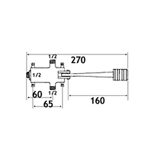 Rubinetto pavimento a pedale esterno solo fredda 485 Tremolada