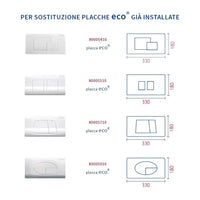 Nuova Placca cassetta eco slim bianca sostituisce 80005710 pucci 80179560