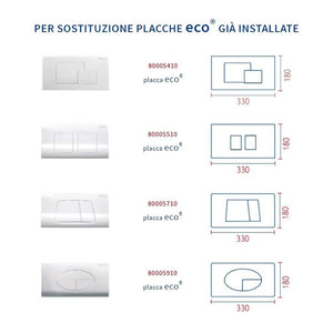 Nuova Placca cassetta eco slim bianca sostituisce 80005710 pucci 80179560