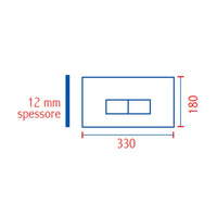 Nuova Placca cassetta eco slim bianca sostituisce 80005710 pucci 80179560