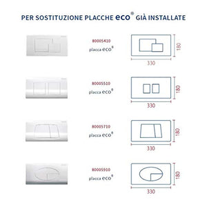 Nuova Placca cassetta eco slim bianca sostituisce 80005710 pucci 80179560
