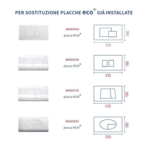 Nuova Placca cassetta eco slim bianca sostituisce 80005710 pucci 80179560