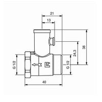 Valvola di sicurezza g 1/2 m x 1/2 f 0110 Ritmonio
