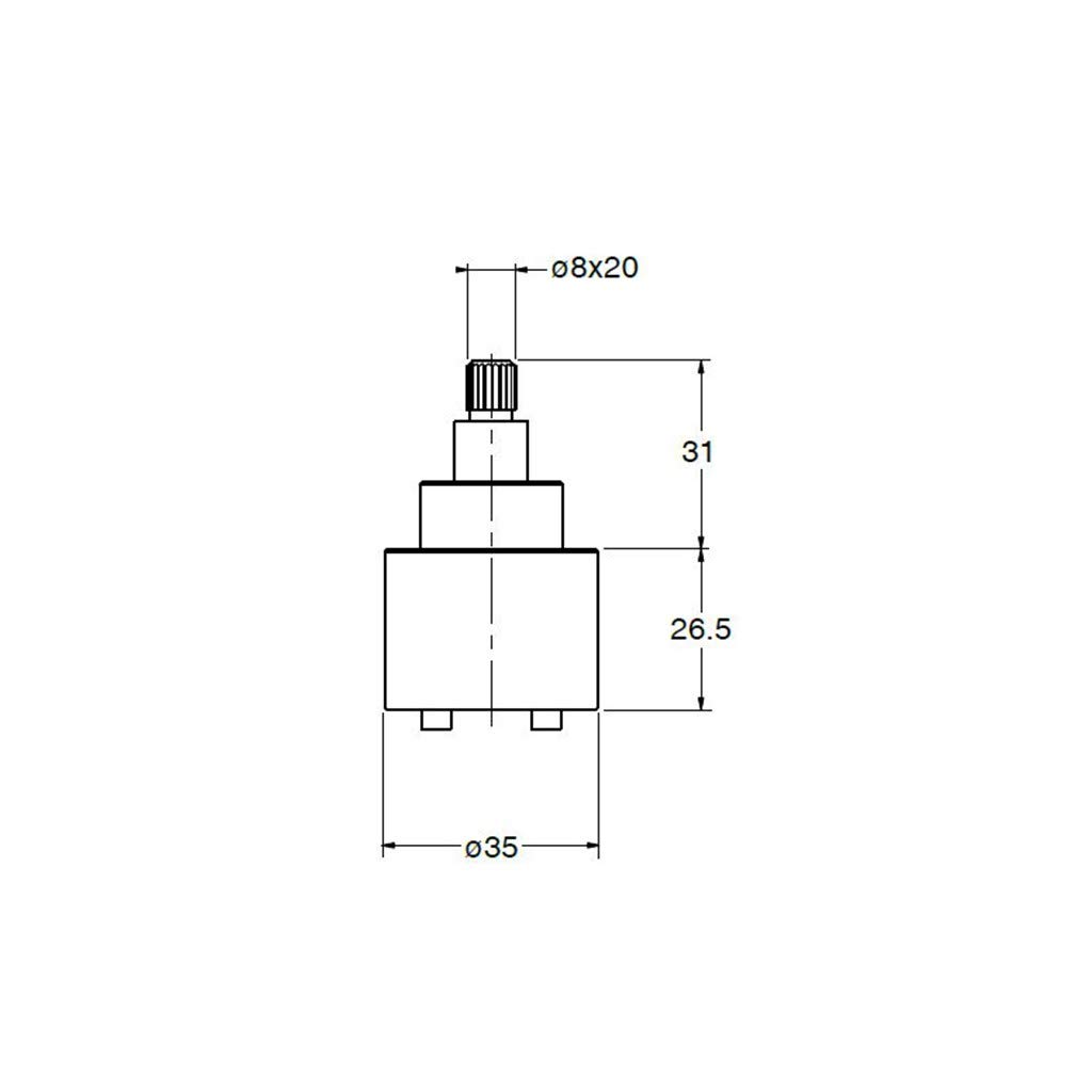 Cartuccia progressiva Di Ricambio Per Rubinetto CR22064Q00 Rubinetterie Cristina