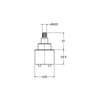 Cartuccia progressiva Di Ricambio Per Rubinetto CR22064Q00 Rubinetterie Cristina