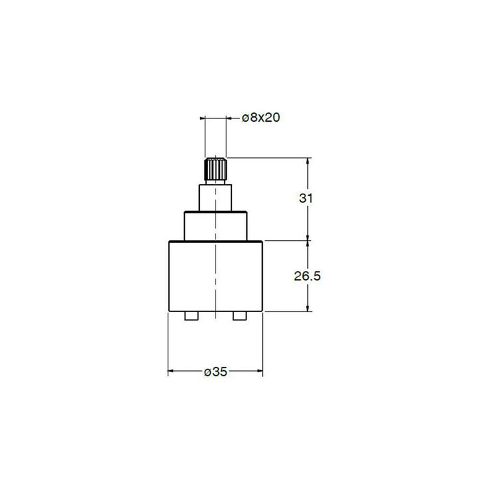 Cartuccia progressiva Di Ricambio Per Rubinetto CR22064Q00 Rubinetterie Cristina