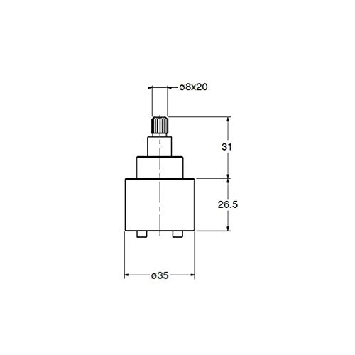 Cartuccia progressiva Di Ricambio Per Rubinetto CR22064Q00 Rubinetterie Cristina