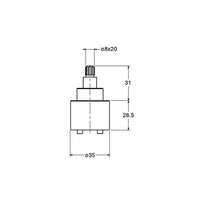Cartuccia progressiva Di Ricambio Per Rubinetto CR22064Q00 Rubinetterie Cristina