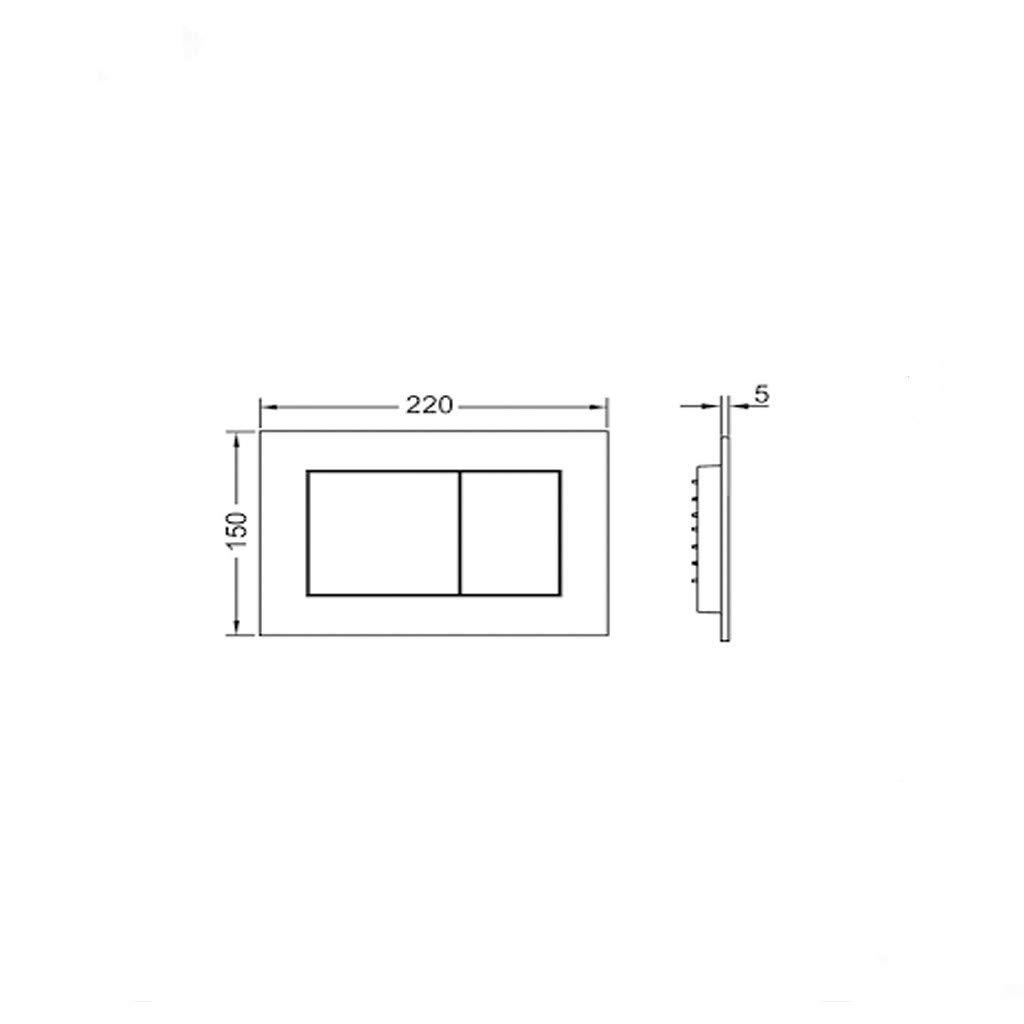 Placca cromo lucida sottile doppio scarico 9240401 tece