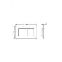 Placca cromo lucida sottile doppio scarico 9240401 tece